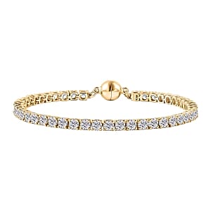D'Joy Moissanite 8.58 ctw Bracelet in 18K Vermeil Yellow Gold Over Sterling Silver (7.50 In)
