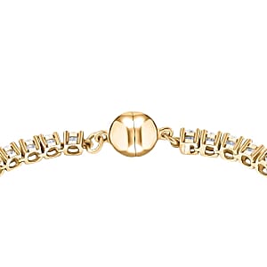 D'Joy Moissanite 8.58 ctw Bracelet in 18K Vermeil Yellow Gold Over Sterling Silver (7.50 In)