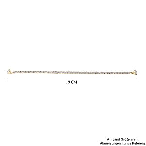D'Joy Moissanite 8.58 ctw Bracelet in 18K Vermeil Yellow Gold Over Sterling Silver (7.50 In)
