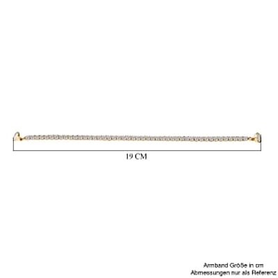D'Joy Moissanite 8.58 ctw Bracelet in 18K Vermeil Yellow Gold Over Sterling Silver (7.50 In)