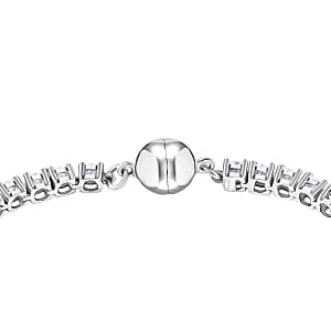 D'Joy Moissanite 8.58 ctw Bracelet in Rhodium Over Sterling Silver (7.50 In)