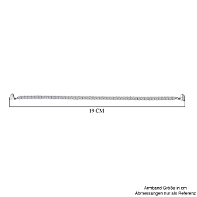 D'Joy Moissanite 8.58 ctw Bracelet in Rhodium Over Sterling Silver (7.50 In)