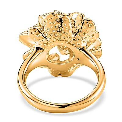 Dynasty Floral Statement Ring In 24K Yellow Gold 2.30 grams (Size 6.0)
