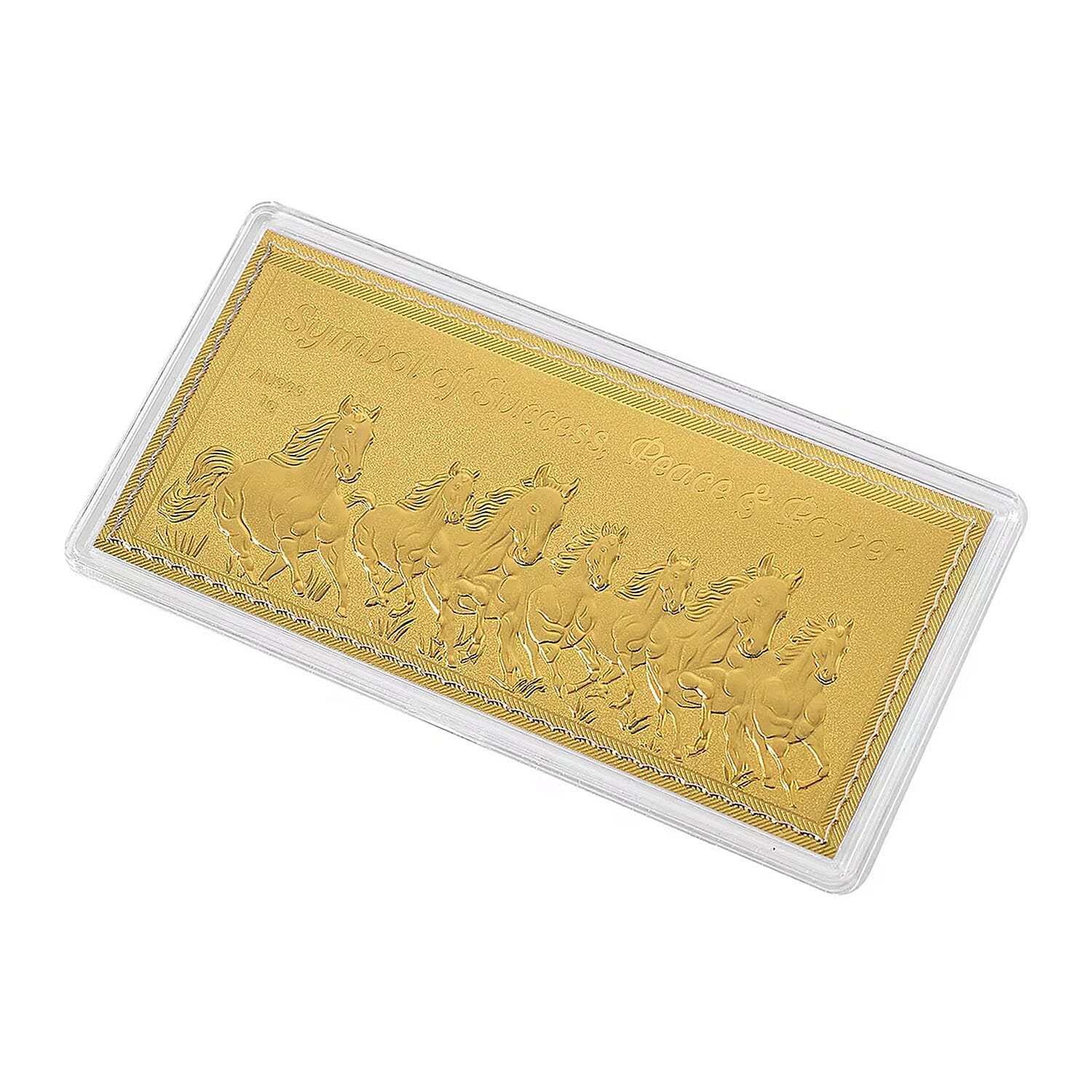  24K Golden Fortune Seven Horses Emboss Sheet 103x49mm (1 g)