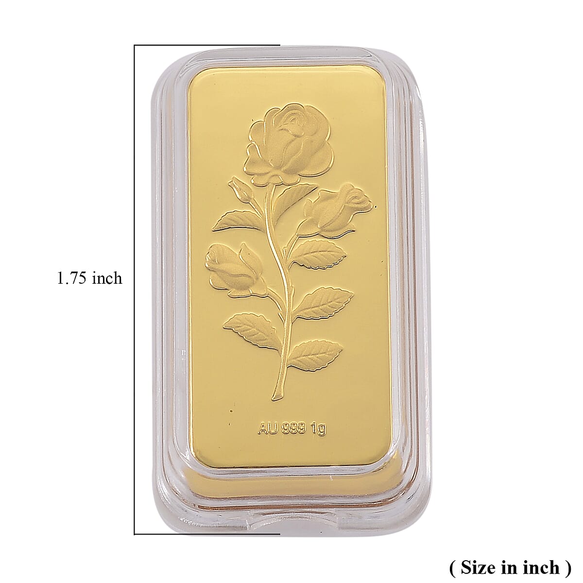 Doorbuster 24K Yellow Gold Brick Rose Emboss Sheet 45.3X25X10mm 1000mg image number 4
