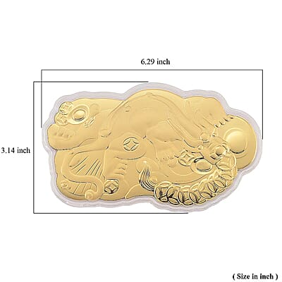 24K Yellow Golden Pixiu Emboss Sheet 20mg