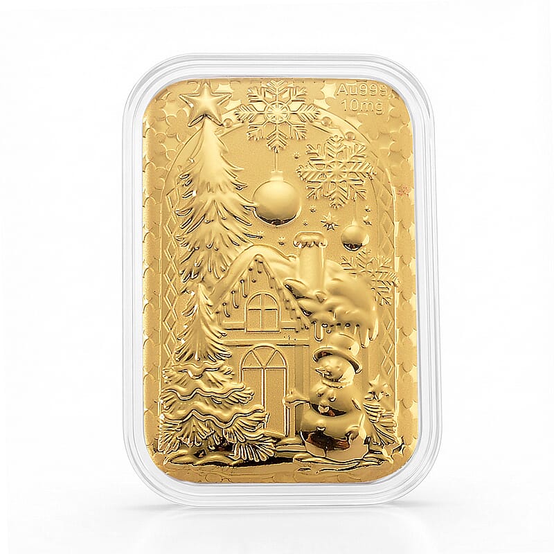 24K Golden Christmas Wonderland Emboss Sheet (31x45.5 mm) 10mg