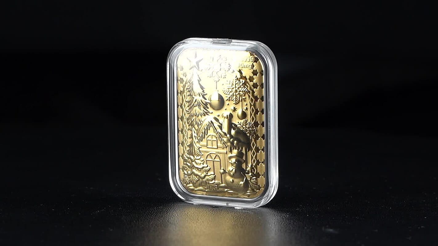 24K Golden Christmas Wonderland Emboss Sheet (31x45.5 mm) 10mg