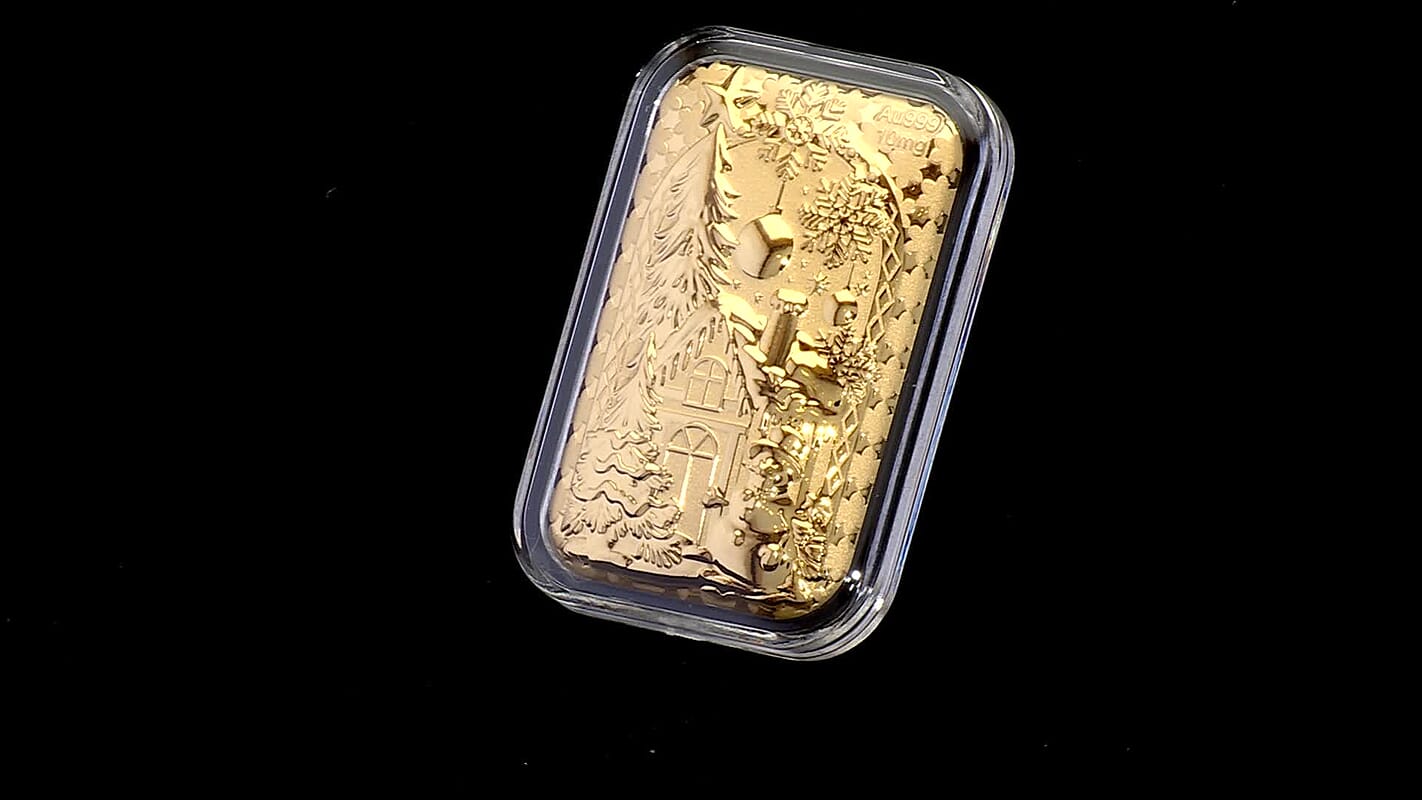 24K Golden Christmas Wonderland Emboss Sheet (31x45.5 mm) 10mg