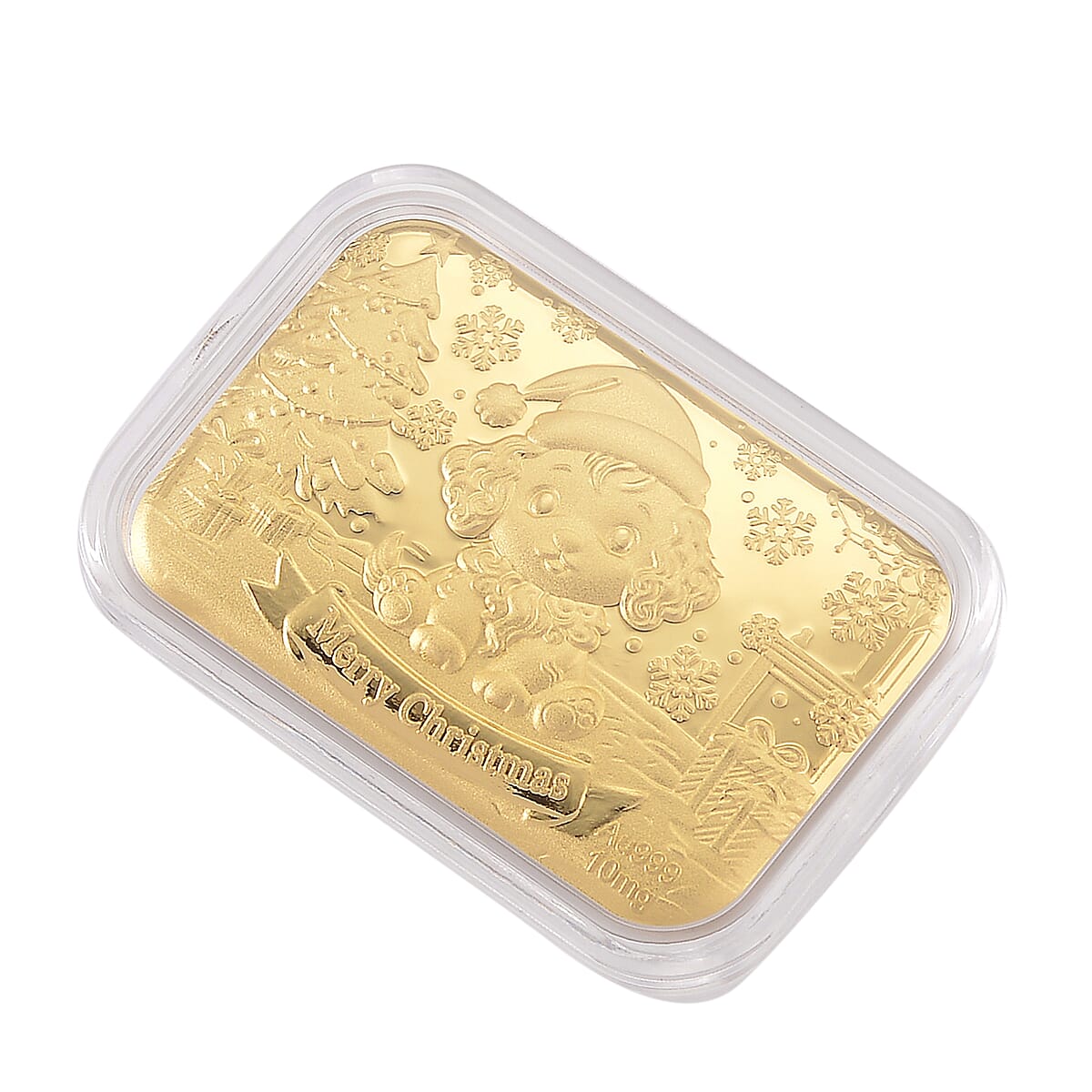 24K Golden Christmas Santa’s Puppy Emboss Sheet (31x45.5mm) 10mg image number 2