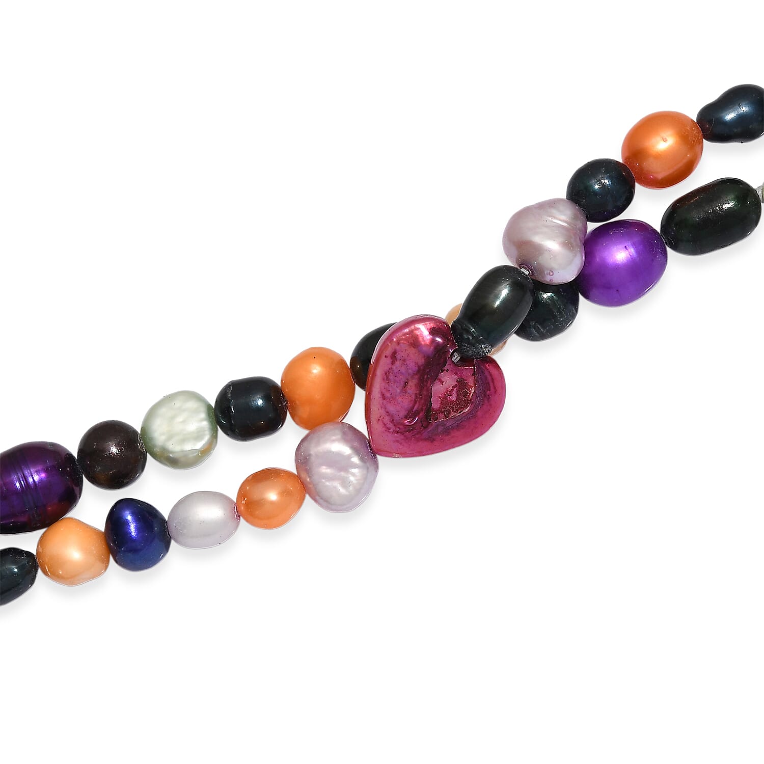 Multi Color Dyed Pearl Endless Necklace (48 Inches)