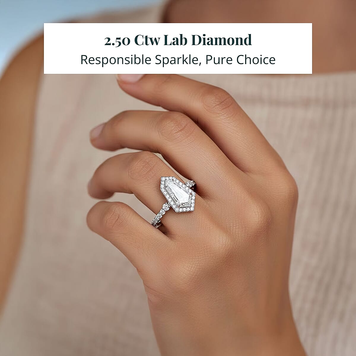 IGI Certified Luxuriant Lab Grown Diamond Solitaire Ring in 950 Platinum 2.50 ctw (Size 10.0) (E-F, VS) image number 1