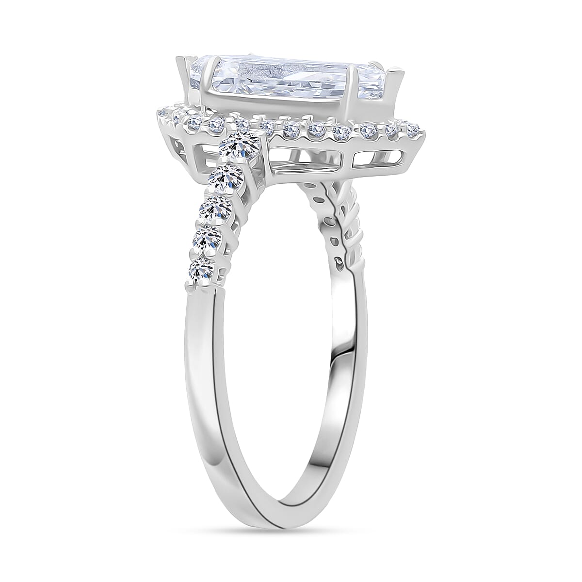 Doorbuster IGI Certified Luxuriant Lab Grown Diamond E-F VS 2.50 ctw Solitaire Ring in 950 Platinum (Size 8.0) 5.50 Grams image number 3