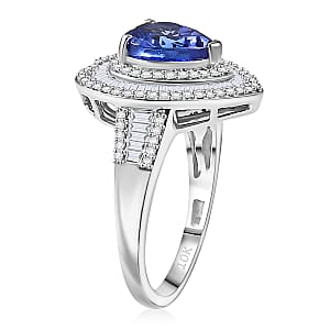 Luxoro AAA Tanzanite, Diamond Ring in 10K White Gold 2.70 ctw (Size 10.0)