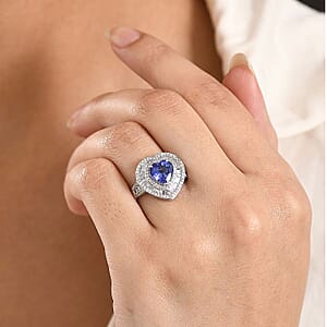 Luxoro AAA Tanzanite, Diamond Ring in 10K White Gold 2.70 ctw (Size 6.0)