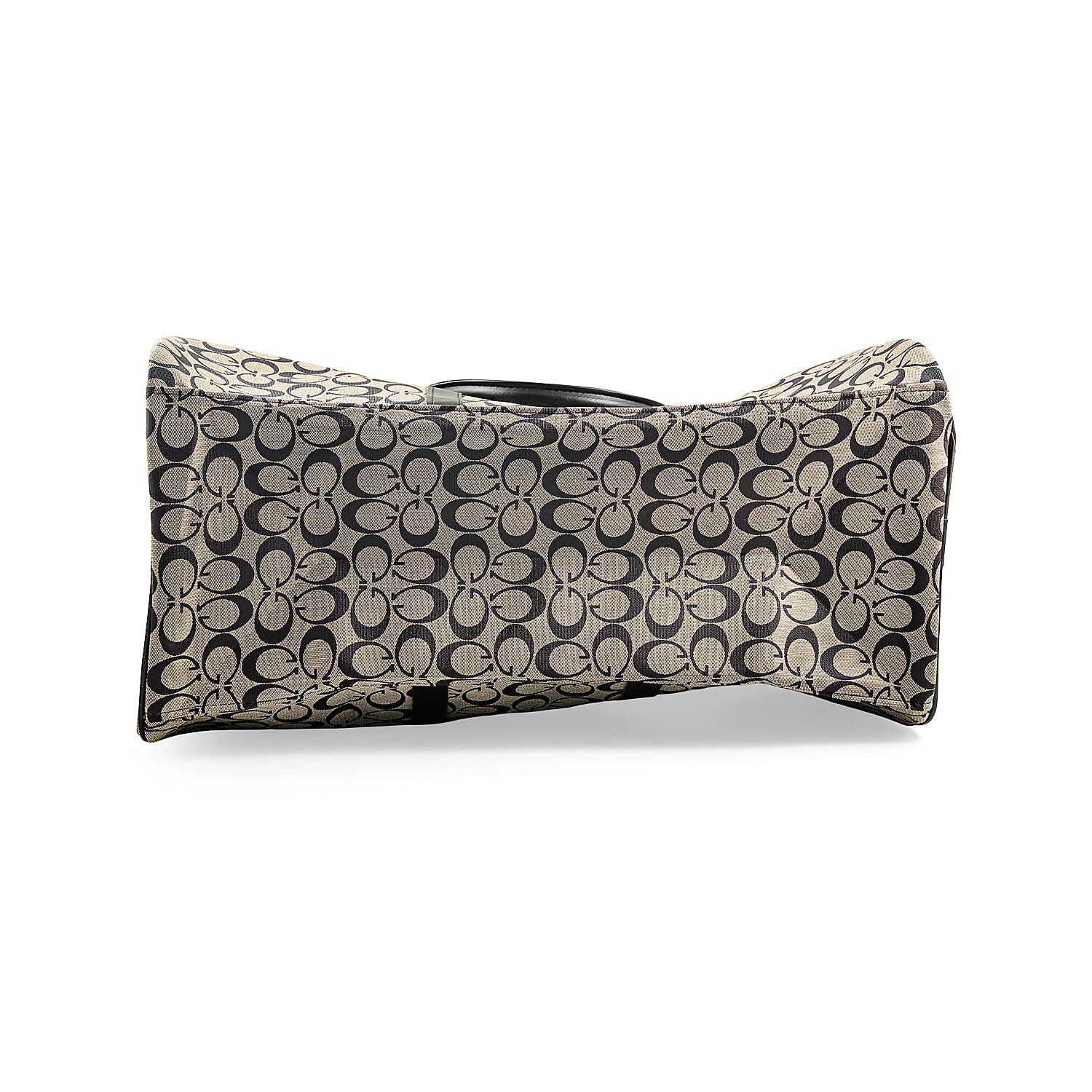 La Marey Light Khaki G Letter Pattern Faux Leather Duffel Bag