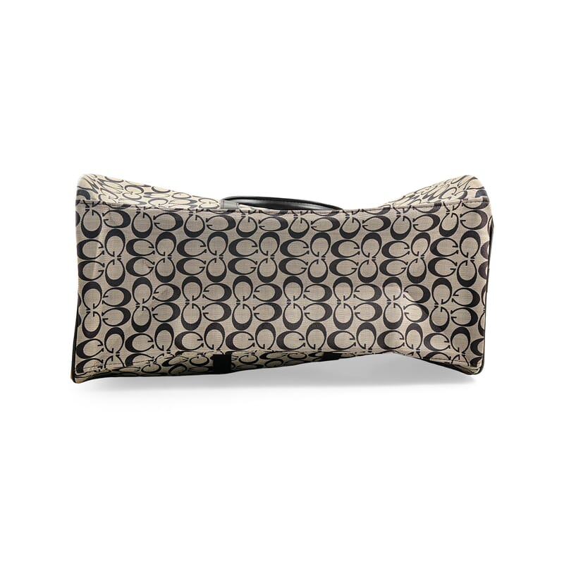La Marey Light Khaki G Letter Pattern Faux Leather Duffel Bag
