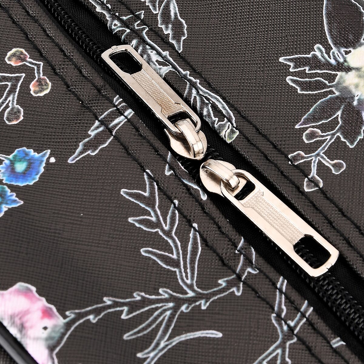 La Marey Black Faux Leather Duffel Bag image number 6