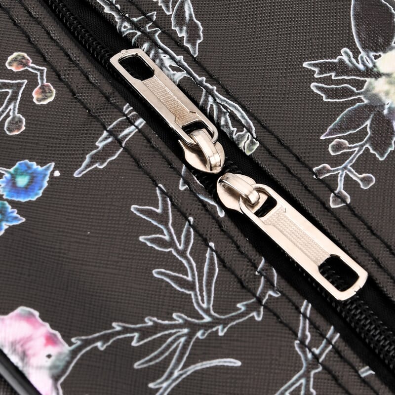 La Marey Black Faux Leather Duffel Bag