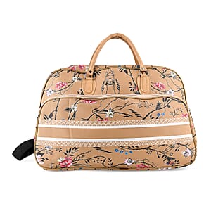 La Marey Saffron Yellow Faux Leather Duffel Bag
