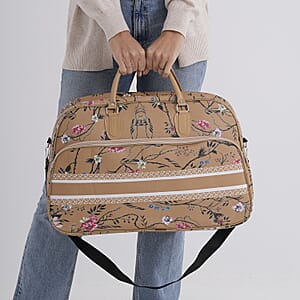 La Marey Saffron Yellow Faux Leather Duffel Bag