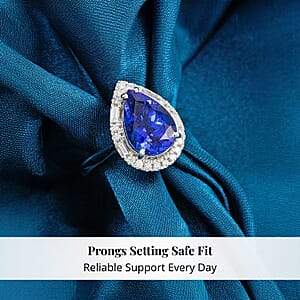 Certified & Appraised Rhapsody AAAA Tanzanite and Diamond E-F VS 4.00 ctw Ring in 950 Platinum (Size 10.0) 7.80 Grams