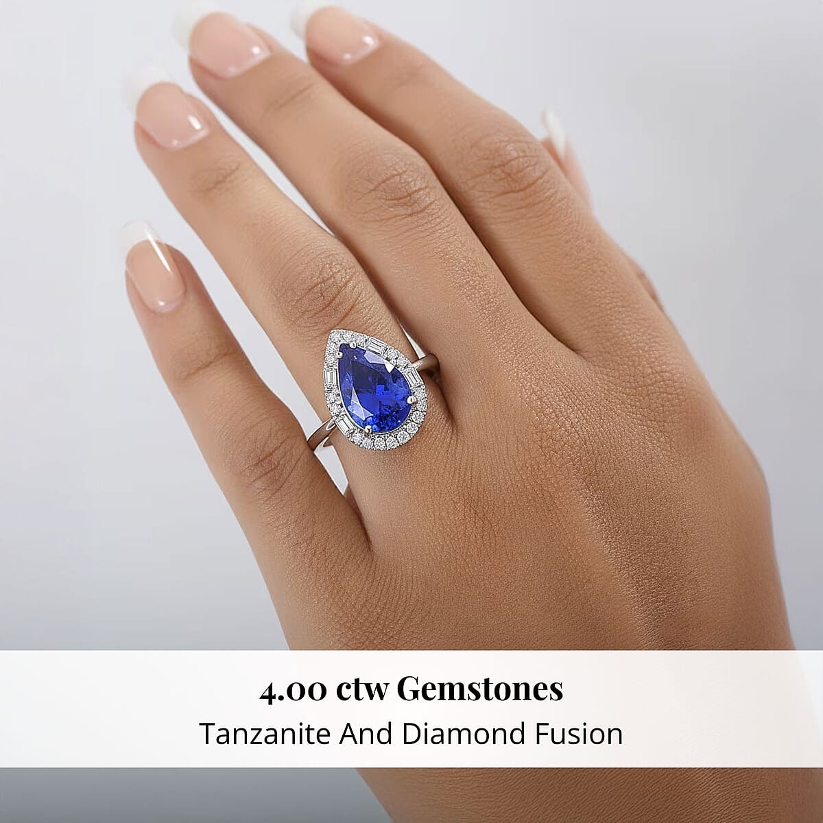 Rhapsody 950 Platinum AAAA Tanzanite, Diamond (E-F, VS) Ring (Size 5.0) (7.80 g) 4.00 ctw image number 1