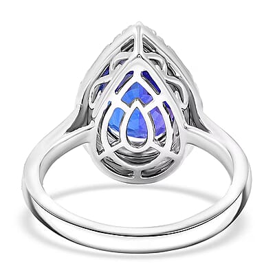 Certified & Appraised Rhapsody AAAA Tanzanite and Diamond E-F VS 4.00 ctw Ring in 950 Platinum (Size 7.0) 7.80 Grams