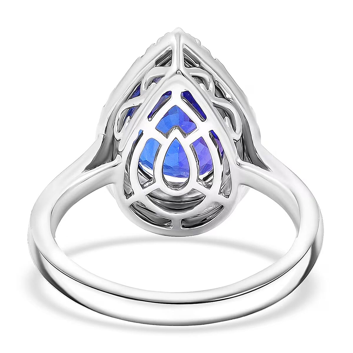 Certified & Appraised Rhapsody 950 Platinum AAAA Tanzanite, Diamond (E-F, VS) Ring (Size 8.5) (7.80 g) 4.00 ctw image number 6