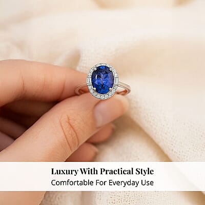 Certified & Appraised Rhapsody AAAA Tanzanite, Diamond (E-F, VS) Ring in 950 Platinum 3.15 ctw (Size 10.0)