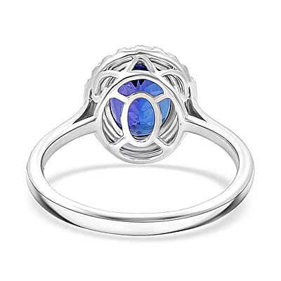 Certified & Appraised Rhapsody AAAA Tanzanite, Diamond (E-F, VS) Ring in 950 Platinum 3.15 ctw (Size 10.0)