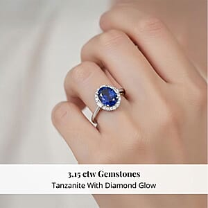 Certified & Appraised Rhapsody AAAA Tanzanite and Diamond E-F VS 3.15 ctw Ring in 950 Platinum (Size 5.0) 5.60 Grams