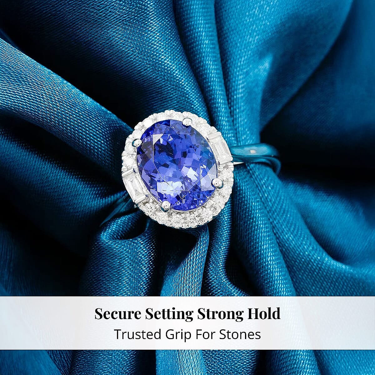 Certified & Appraised Rhapsody AAAA Tanzanite, Diamond Ring in 950 Platinum 3.15 ctw (Size 7.0) image number 3