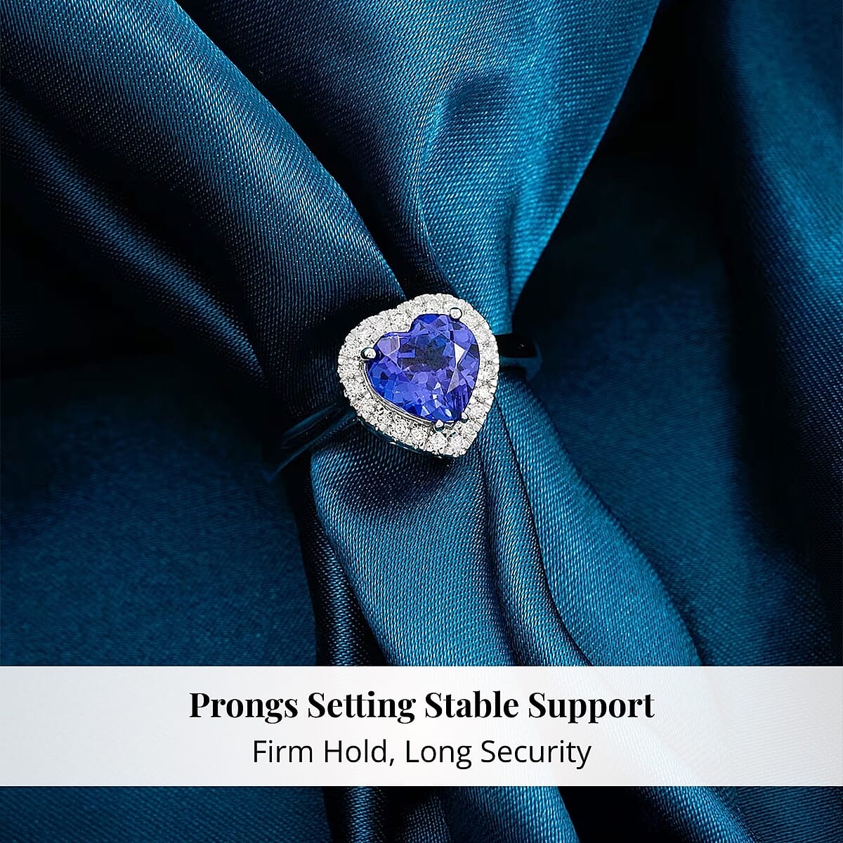 Certified & Appraised Rhapsody AAAA Tanzanite and E-F VS Diamond 2.01 ctw Ring in 950 Platinum (Size 10.0) image number 3