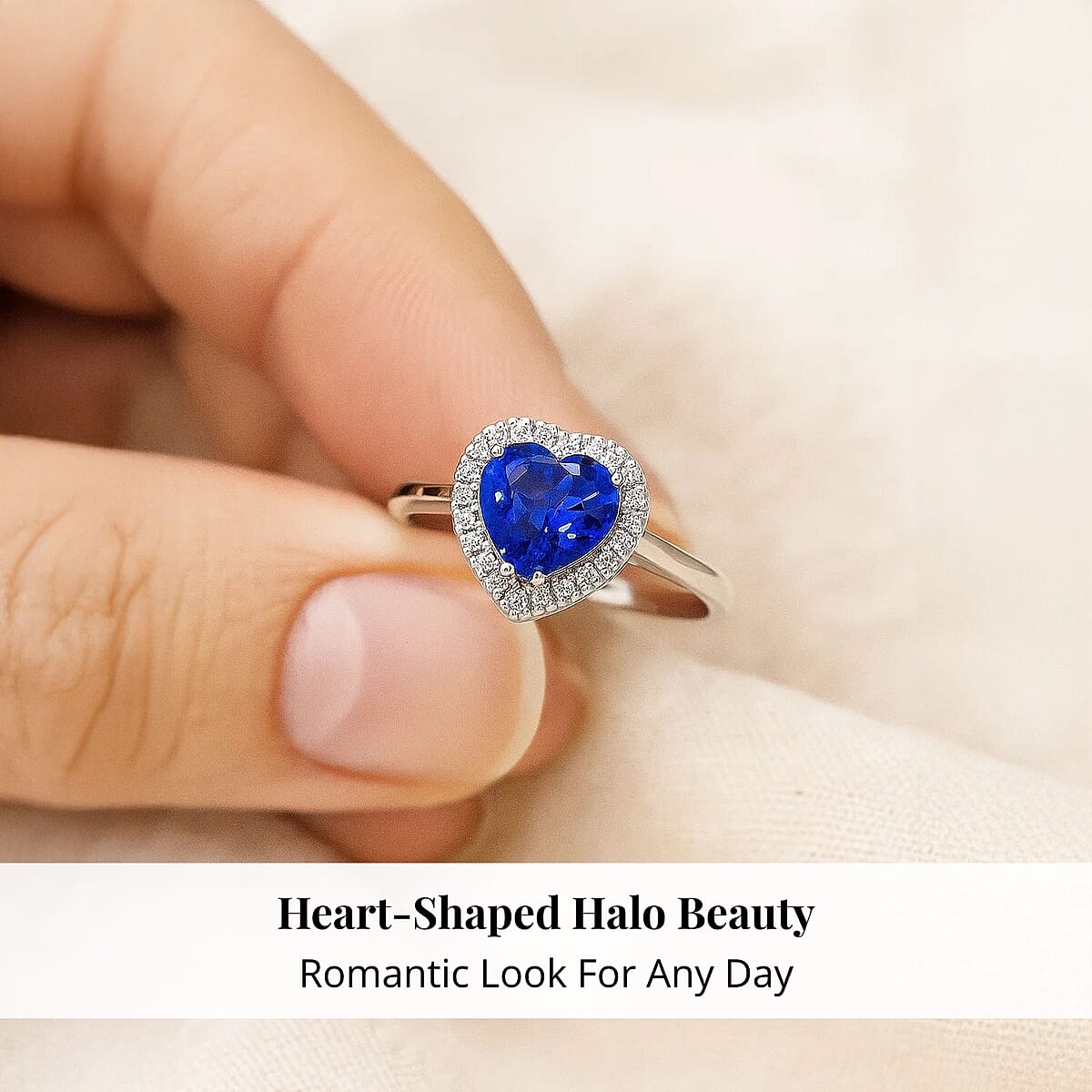 Certified & Appraised Rhapsody AAAA Tanzanite and E-F VS Diamond 2.01 ctw Ring in 950 Platinum (Size 10.0) image number 4