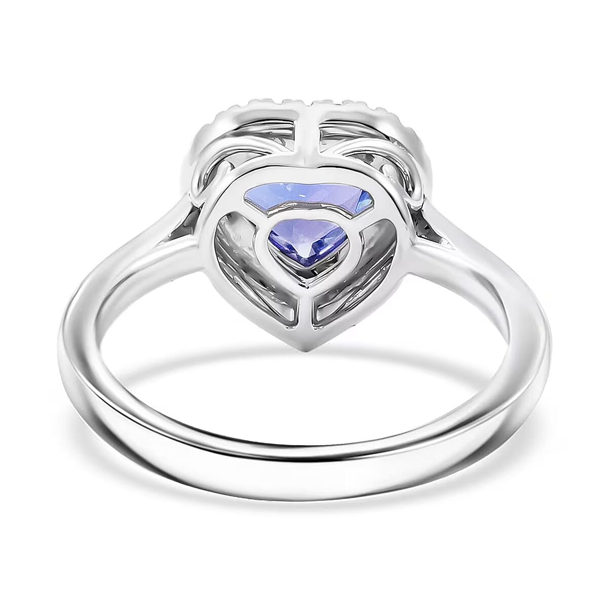 Certified & Appraised Rhapsody AAAA Tanzanite and E-F VS Diamond 2.01 ctw Ring in 950 Platinum (Size 6.0) image number 6
