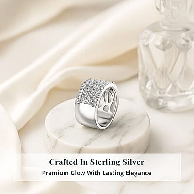 Luxuriant Lab Grown Diamond (G-H, VS) Ring in Sterling Silver 2.15 ctw (Size 6.0)