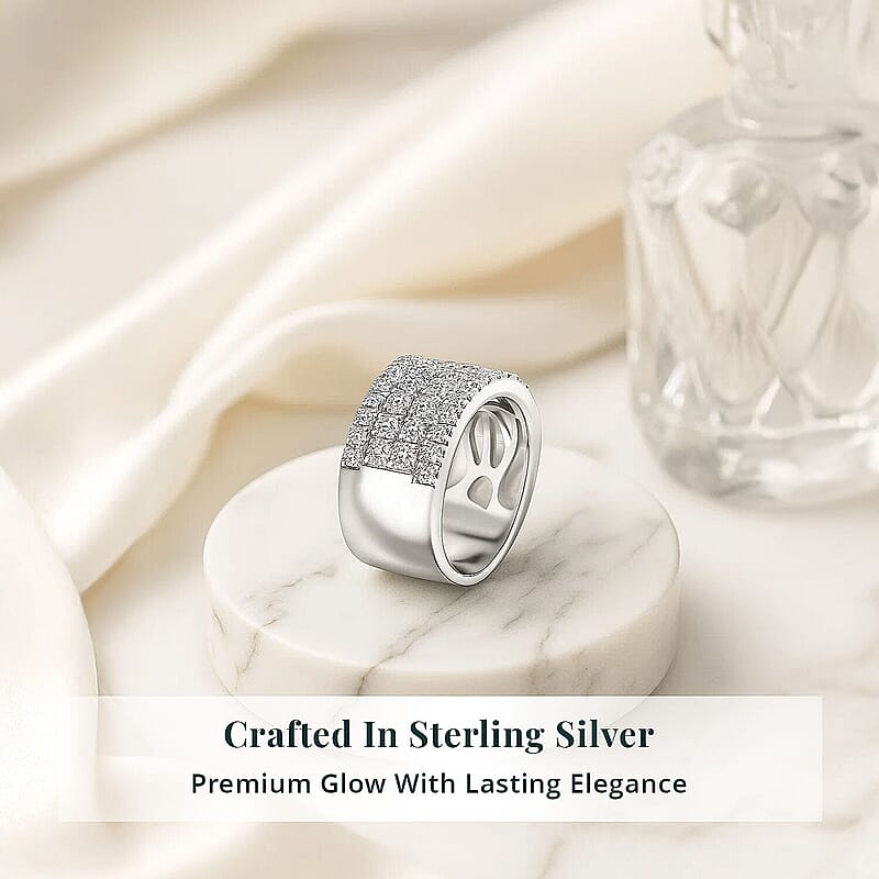 Luxuriant Lab Grown Diamond (G-H, VS) Ring in Sterling Silver 2.15 ctw (Size 6.0)