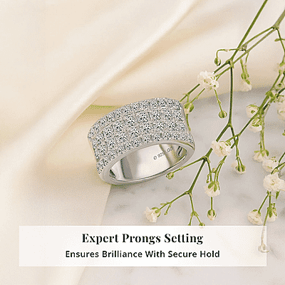 Luxuriant Lab Grown Diamond (G-H, VS) Ring in Sterling Silver 2.15 ctw (Size 6.0)