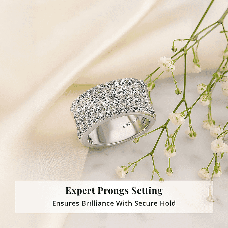 Luxuriant Lab Grown Diamond (G-H, VS) Ring in Sterling Silver 2.15 ctw (Size 6.0)