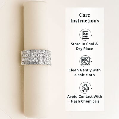 Luxuriant Lab Grown Diamond (G-H, VS) Ring in Sterling Silver 2.15 ctw (Size 6.0)