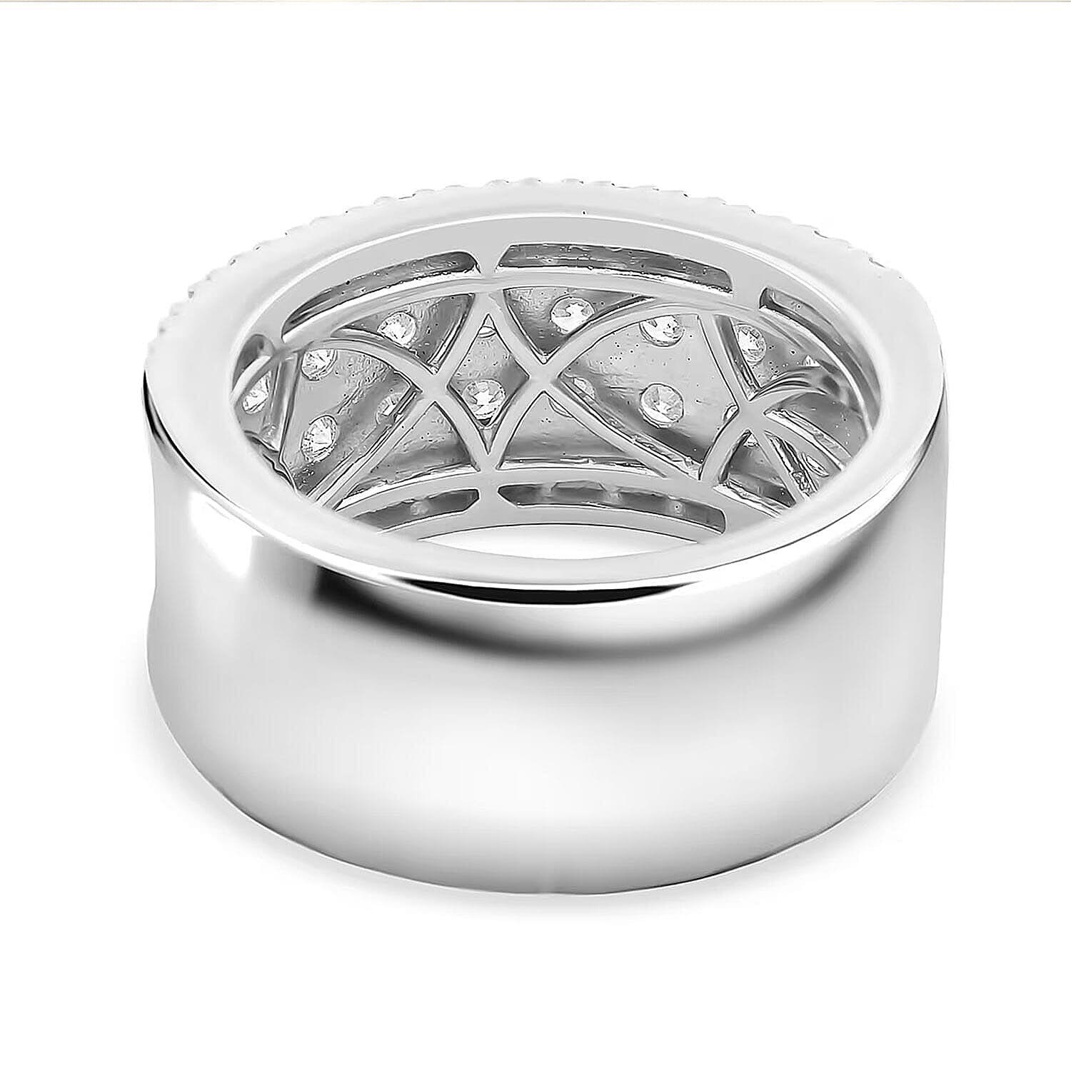 Luxuriant Lab Grown Diamond (G-H, VS) Ring in Sterling Silver 2.15 ctw (Size 6.0)