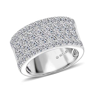 Luxuriant Lab Grown Diamond (G-H, VS) Ring in Sterling Silver 2.15 ctw (Size 7.0)