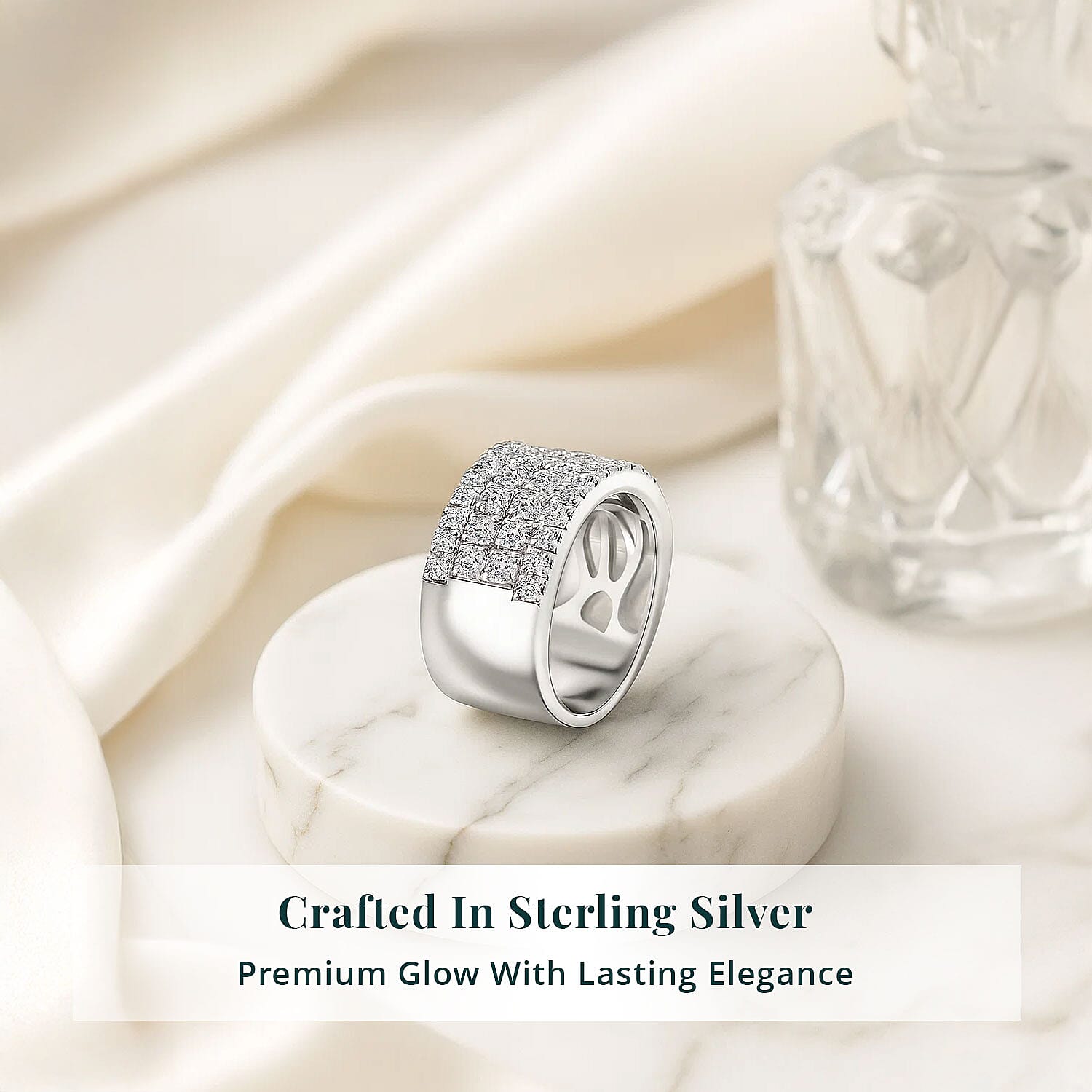 Luxuriant Lab Grown Diamond (G-H, VS) Ring in Sterling Silver 2.15 ctw (Size 7.0)