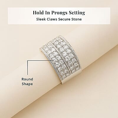 Luxuriant Lab Grown Diamond (G-H, SI) Ring in Sterling Silver 2.25 ctw (Size 6.0)
