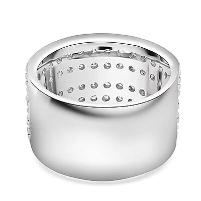 Luxuriant Lab Grown Diamond (G-H, SI) Ring in Sterling Silver 2.25 ctw (Size 6.0)