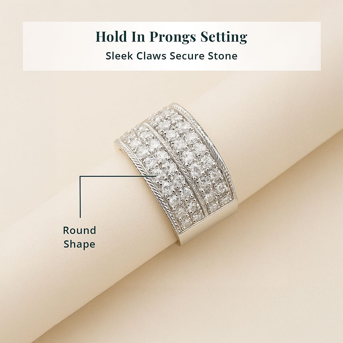 Luxuriant Lab Grown Diamond G-H SI 2.25 ctw Ring in Sterling Silver (Size 7.0) image number 4