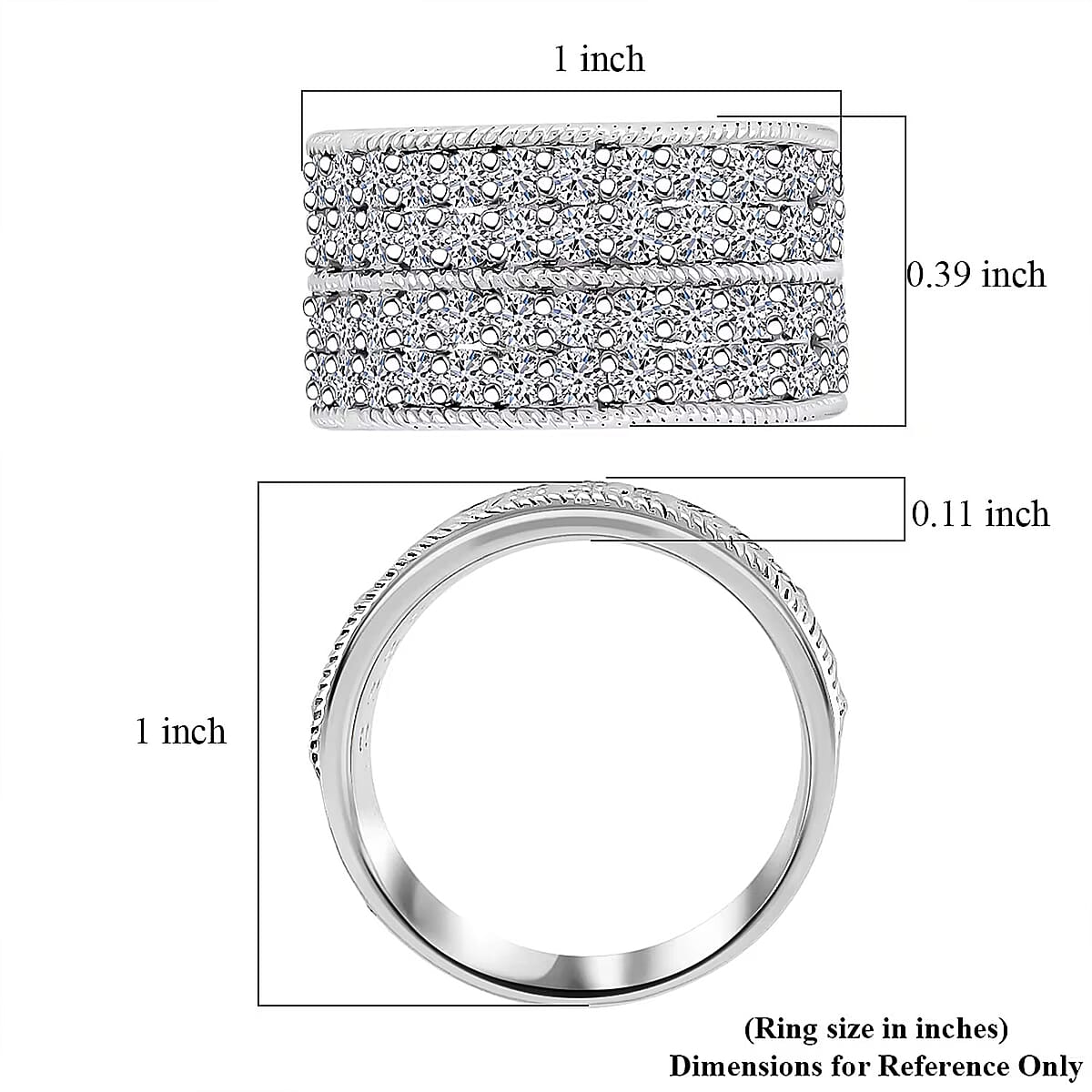 Luxuriant Lab Grown Diamond G-H SI 2.25 ctw Ring in Sterling Silver (Size 7.0) image number 6