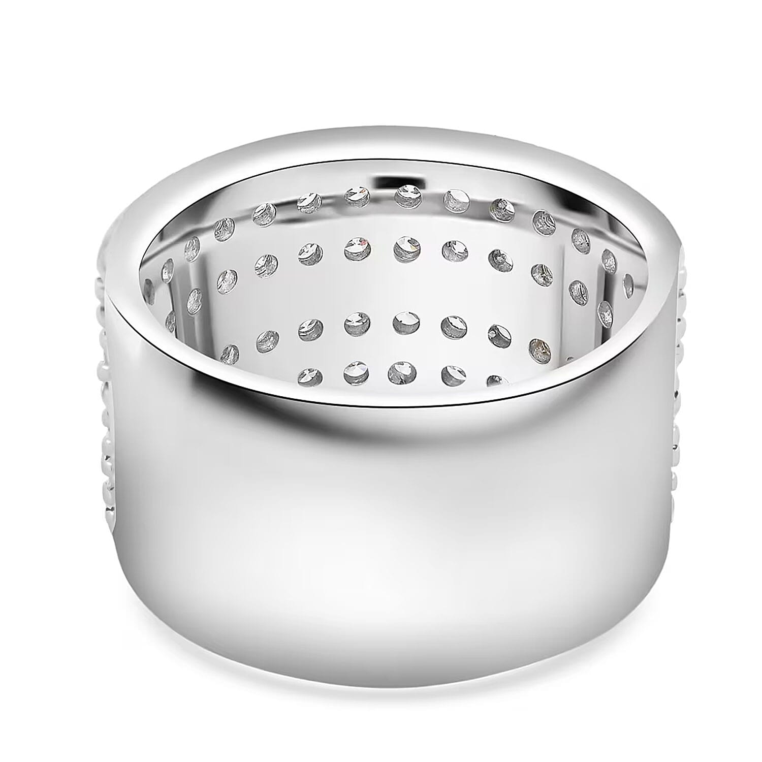 Luxuriant Lab Grown Diamond G-H SI 2.25 ctw Timeless Sparkles Band Ring in Sterling Silver (Size 8.0)
