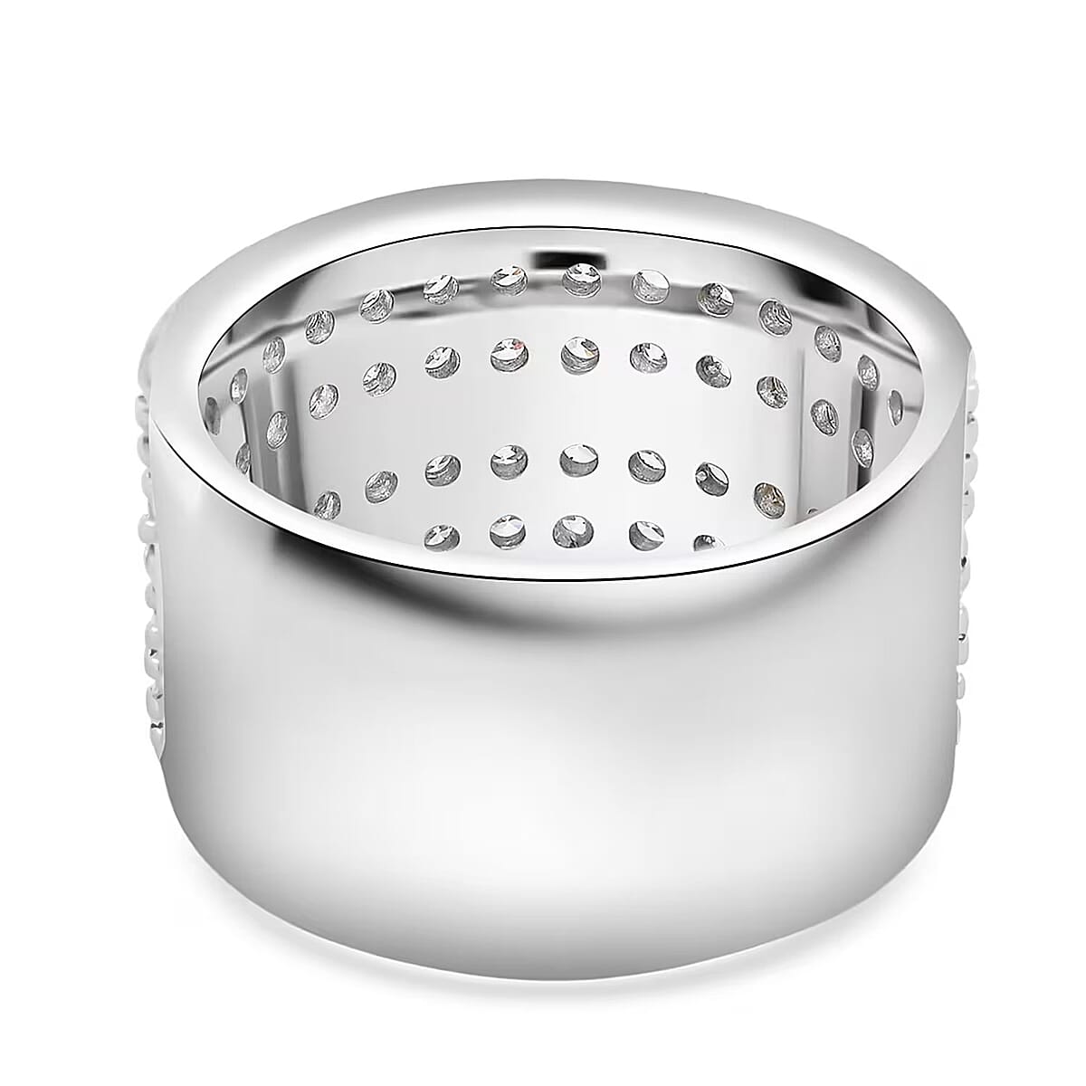 Luxuriant Lab Grown Diamond G-H SI 2.25 ctw Timeless Sparkles Band Ring in Sterling Silver (Size 8.0) image number 7
